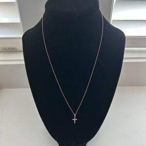 10K Gold/Rose Gold Cross Necklace
